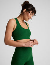 green long line bra top.